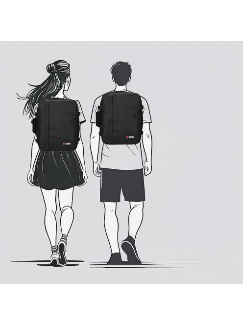 Enrico Benetti Wizzair fedélzeti hátizsák 46225 fekete