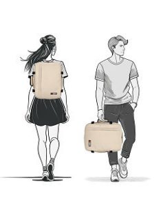 Enrico Benetti Wizzair fedélzeti hátizsák 46225 bézs