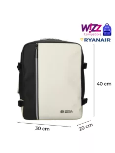   Enrico Benetti fekete bézs Wizzair és Ryanair hátizsák és kabintáska 56004