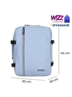   Enrico Benetti világoskék Wizzair és Ryanair hátizsák és kabintáska 56004