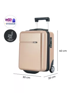   Bontour Wizzair és Ryanair ülés alatti bőrönd XS méret pezsgő underseater 40x30x20 cm