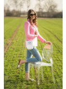 Chiara rostbőr táska K 773 fehér rózsa