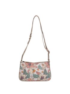   David Jones CM7589 színes virágos cipzáras crossbody táska