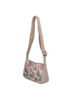   David Jones CM7589 színes virágos cipzáras crossbody táska