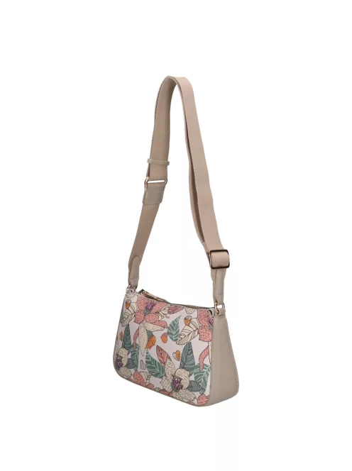 David Jones CM7589 színes virágos cipzáras crossbody táska