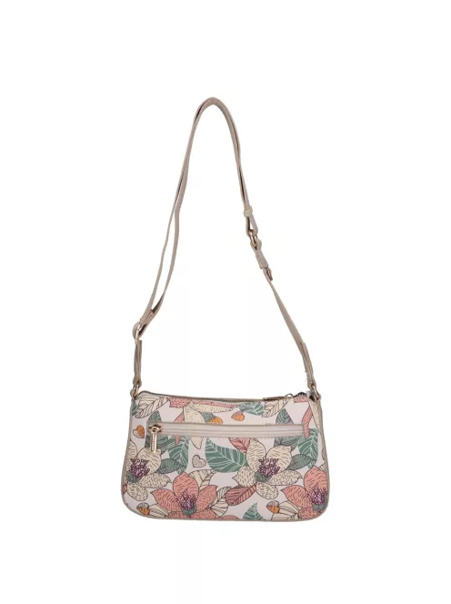 David Jones CM7589 színes virágos cipzáras crossbody táska