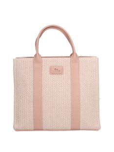 David Jones szalma hatású kézitáska CM6960A bézs púder