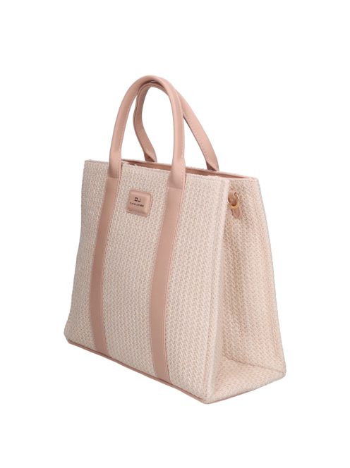 David Jones szalma hatású kézitáska CM6960A bézs púder