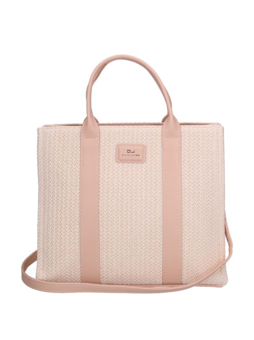 David Jones szalma hatású kézitáska CM6960A bézs púder