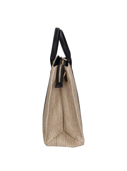 David Jones szalma kézitáska CM6960A fekete bézs