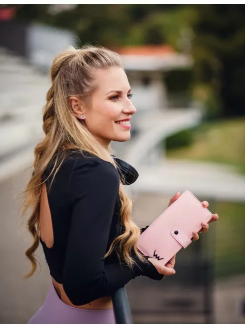Vuch Hermione Dot pink nagy pöttyös patentos pénztárca