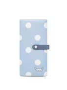 Vuch Cissy Light Blue nagy pöttyös patentos pénztárca