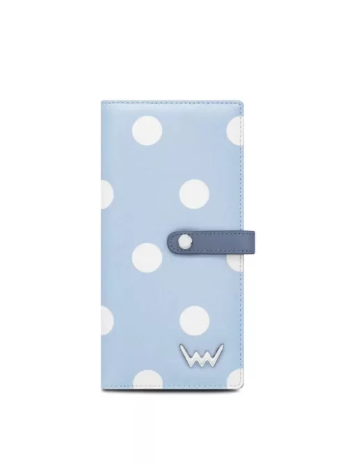 Vuch Cissy Light Blue nagy pöttyös patentos pénztárca