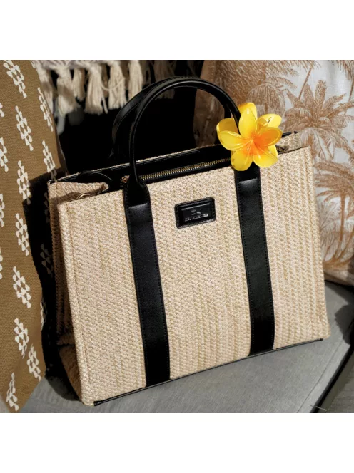 Virág alakú hajcsat és táskadísz sárga