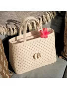 Virág alakú hajcsat és táskadísz púder