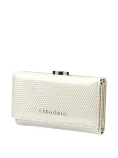 Gregorio CB-108 bézs bőr  kicsi pénztárca