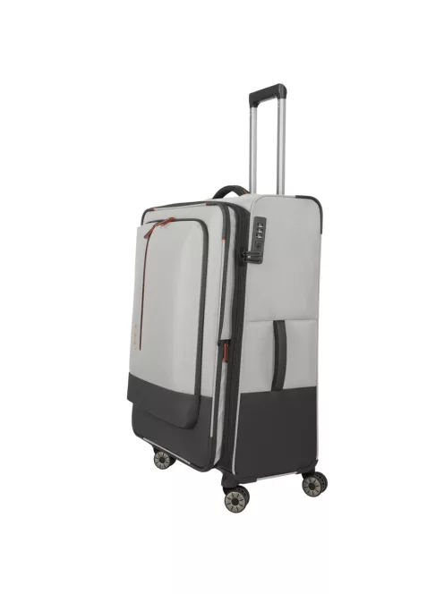 Travelite Crosslite L bővíthető nagy méretű bőrönd natur 92949-40