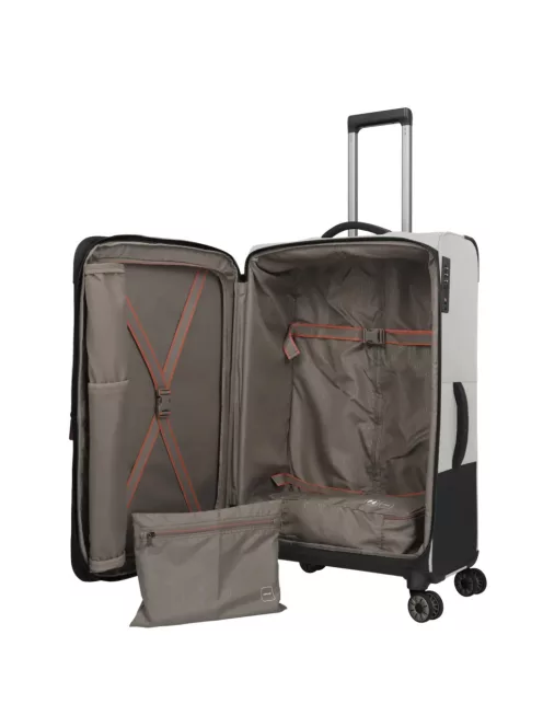 Travelite Crosslite L bővíthető nagy méretű bőrönd natur 92949-40