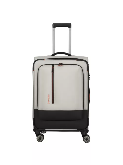 Travelite Crosslite M bővíthető közepes bőrönd natur