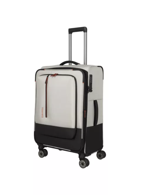 Travelite Crosslite M bővíthető közepes bőrönd natur