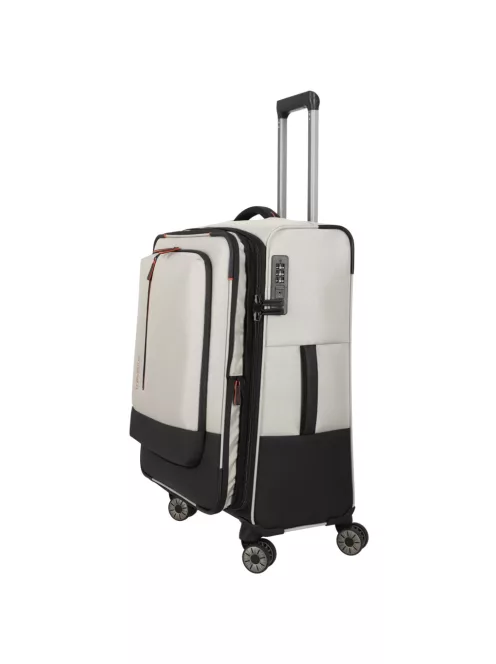 Travelite Crosslite M bővíthető közepes bőrönd natur