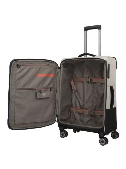 Travelite Crosslite M bővíthető közepes bőrönd natur