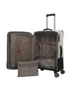 Travelite Crosslite M bővíthető közepes bőrönd natur