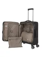 Travelite Crosslite S bővíthető kabinbőrönd fekete 92947-01