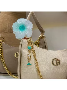   Zsákbamacska - kagylós kicsi táskadísz és kulcstartókagylós 