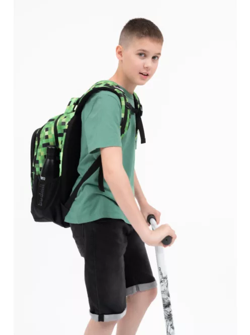 Budmil iskolatáska zöld minecraft 10110188/S55