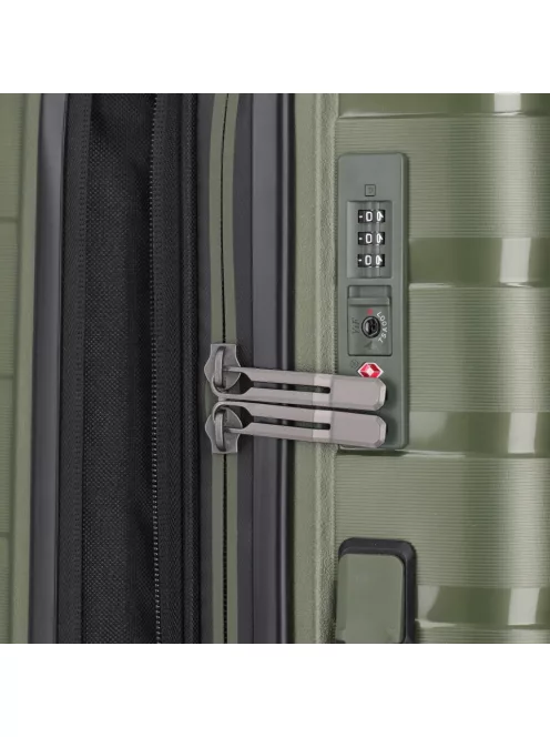Travelite Air Base M olive bővíthető közepes méretű bőrönd