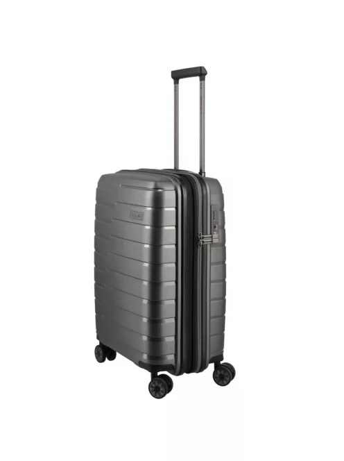 Travelite Air Base S antracit bővíthető kabinbőrönd