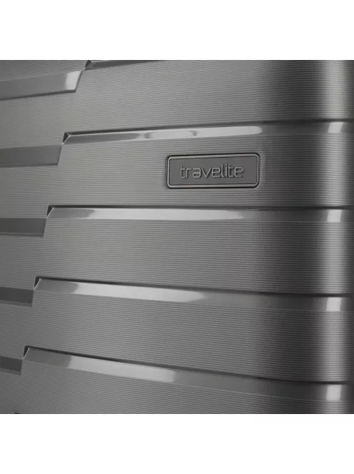 Travelite Air Base S antracit bővíthető kabinbőrönd
