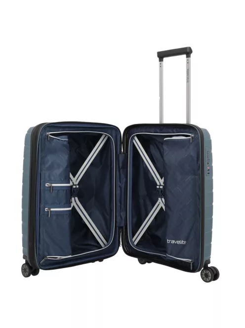 Travelite Air Base S jégkék bővíthető kabinbőrönd