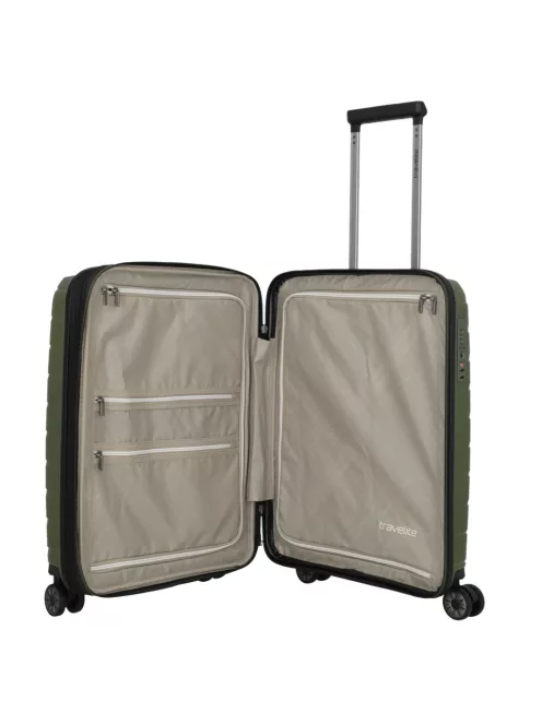 Travelite Air Base S olive bővíthető kabinbőrönd