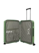 Travelite MOOBY M zöld bővíthető közepes méretű bőrönd