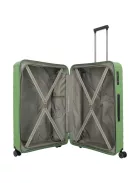 Travelite MOOBY M zöld bővíthető közepes méretű bőrönd