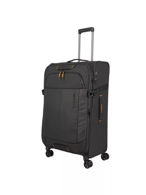 Travelite Briize L fekete bővíthető nagy méretű bőrönd