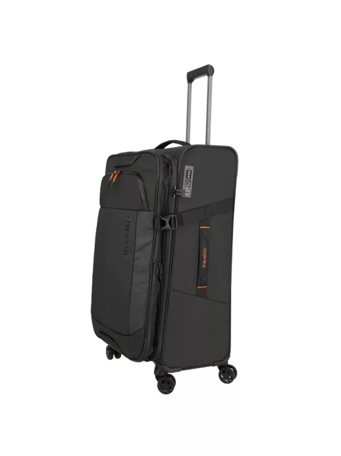 Travelite Briize L fekete bővíthető nagy méretű bőrönd