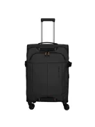 Travelite Briize M fekete bővíthető közepes méretű bőrönd