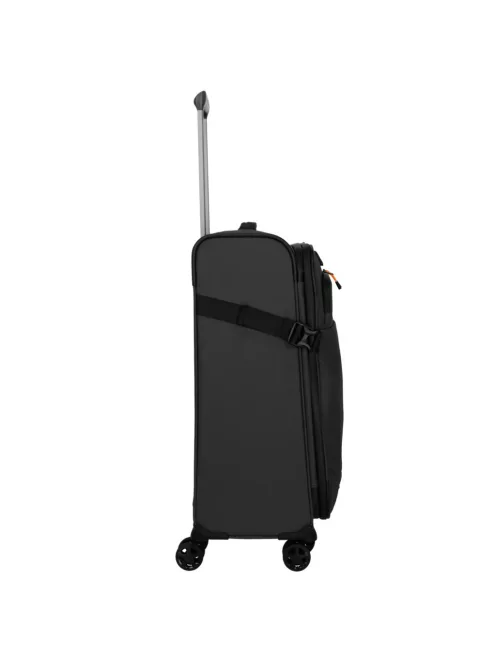 Travelite Briize M fekete bővíthető közepes méretű bőrönd