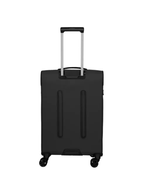 Travelite Briize M fekete bővíthető közepes méretű bőrönd