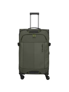 Travelite Briize L khaki bővíthető nagy méretű bőrönd