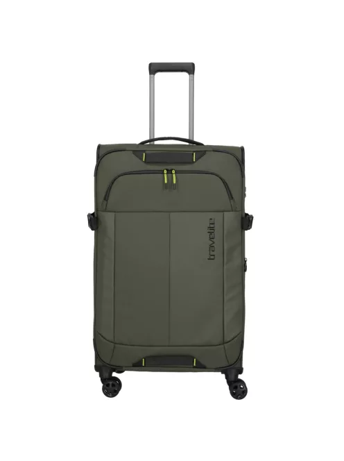 Travelite Briize L khaki bővíthető nagy méretű bőrönd
