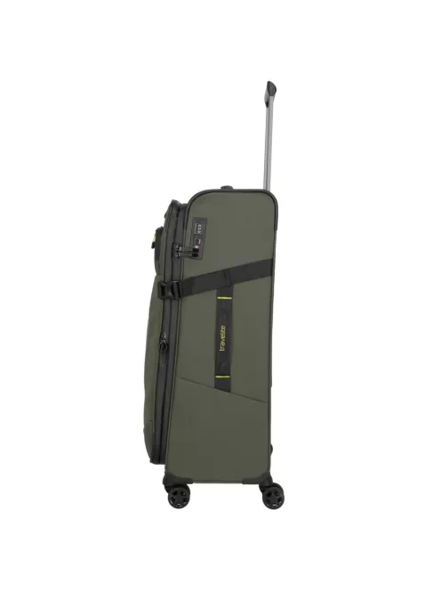 Travelite Briize L khaki bővíthető nagy méretű bőrönd