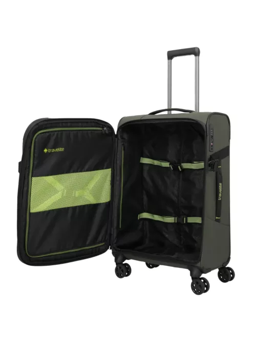 Travelite Briize M khaki bővíthető közepes méretű bőrönd