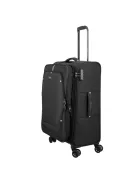 Travelite Umbria M fekete bővíthető közepes méretű bőrönd