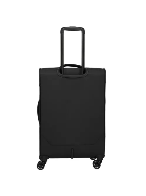 Travelite Umbria M fekete bővíthető közepes méretű bőrönd