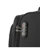 Travelite Umbria M fekete bővíthető közepes méretű bőrönd