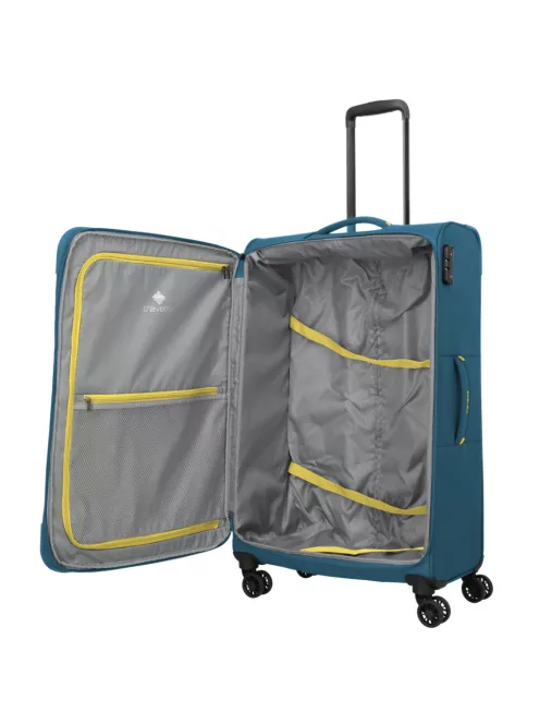 Travelite Umbria L petrol bővíthető nagy méretű bőrönd